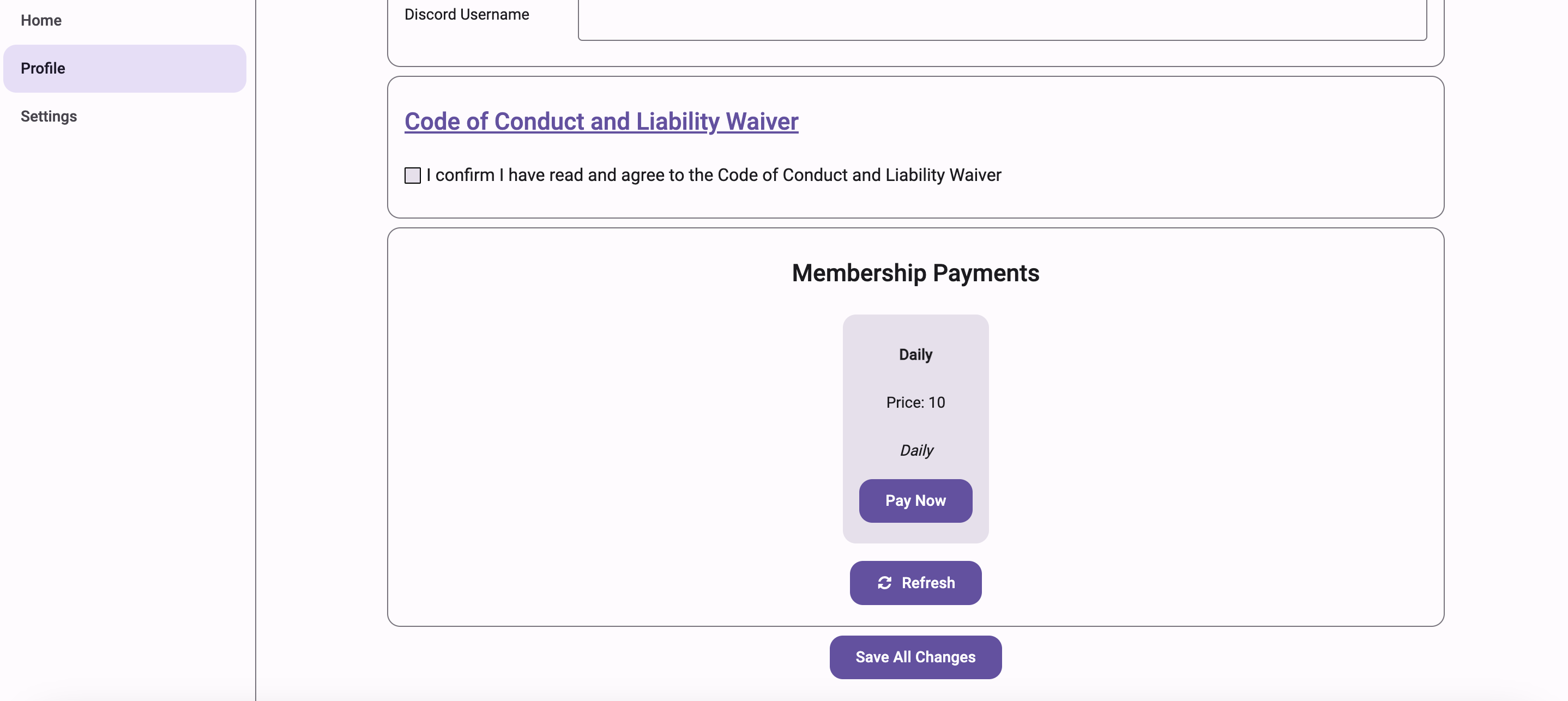 Profile Setup - Additional Details