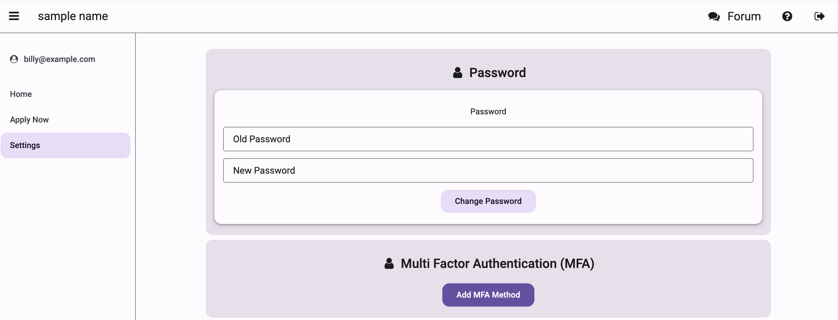 Settings Screen